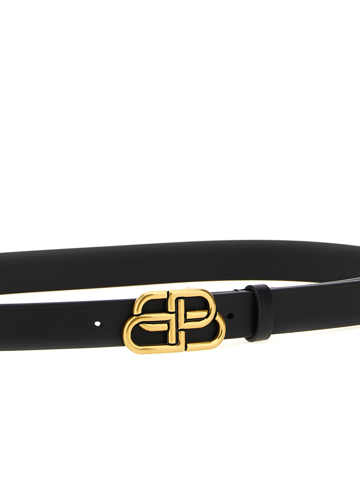 Black Calfskin Thin Belt