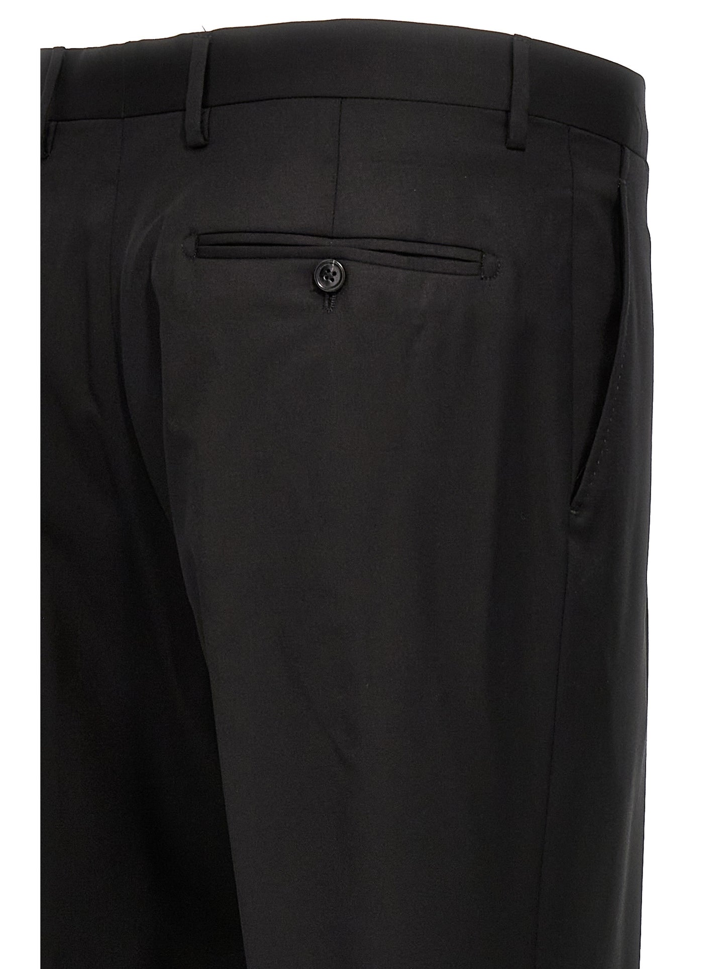 Black Virgin Wool Two-Piece Suit