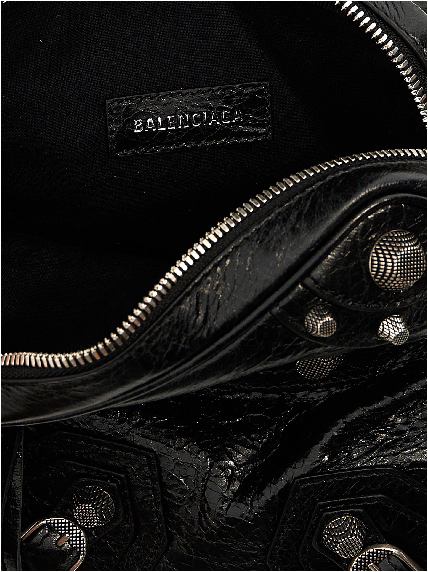 Black Lamb Leather Crossbody Bag