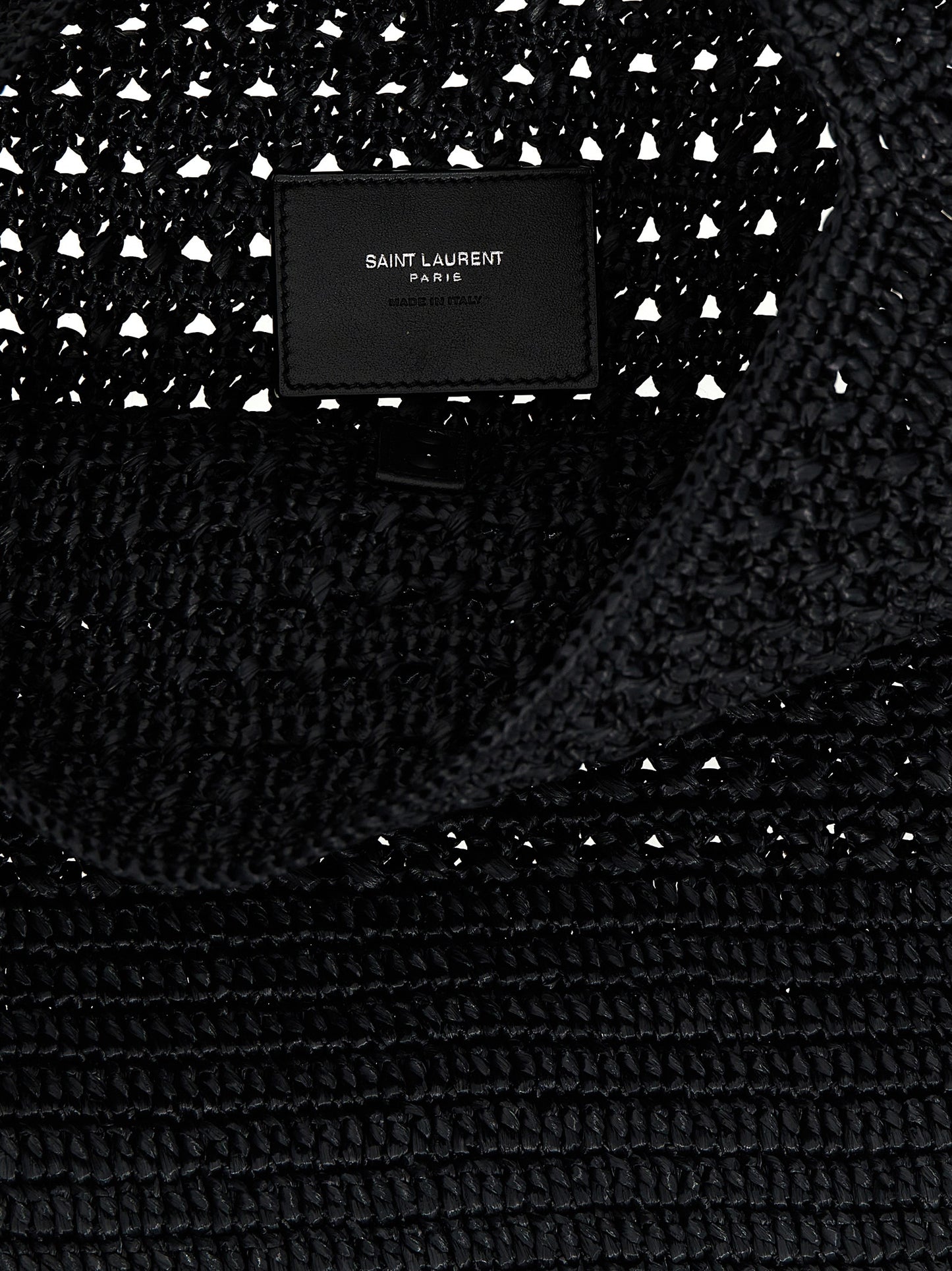 Black Raffia Tote Bag