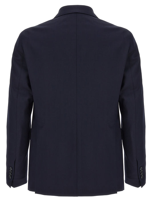 Blue Virgin Wool Two-Piece Suit
