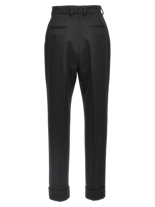Black Virgin Wool Dress Pants