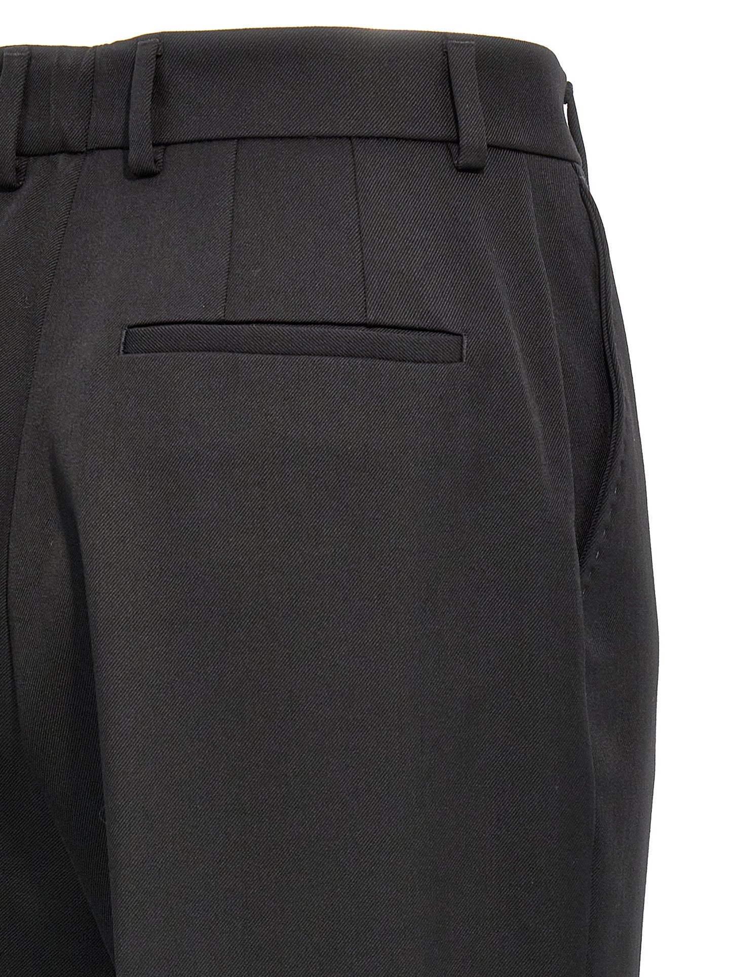 Black Virgin Wool Dress Pants
