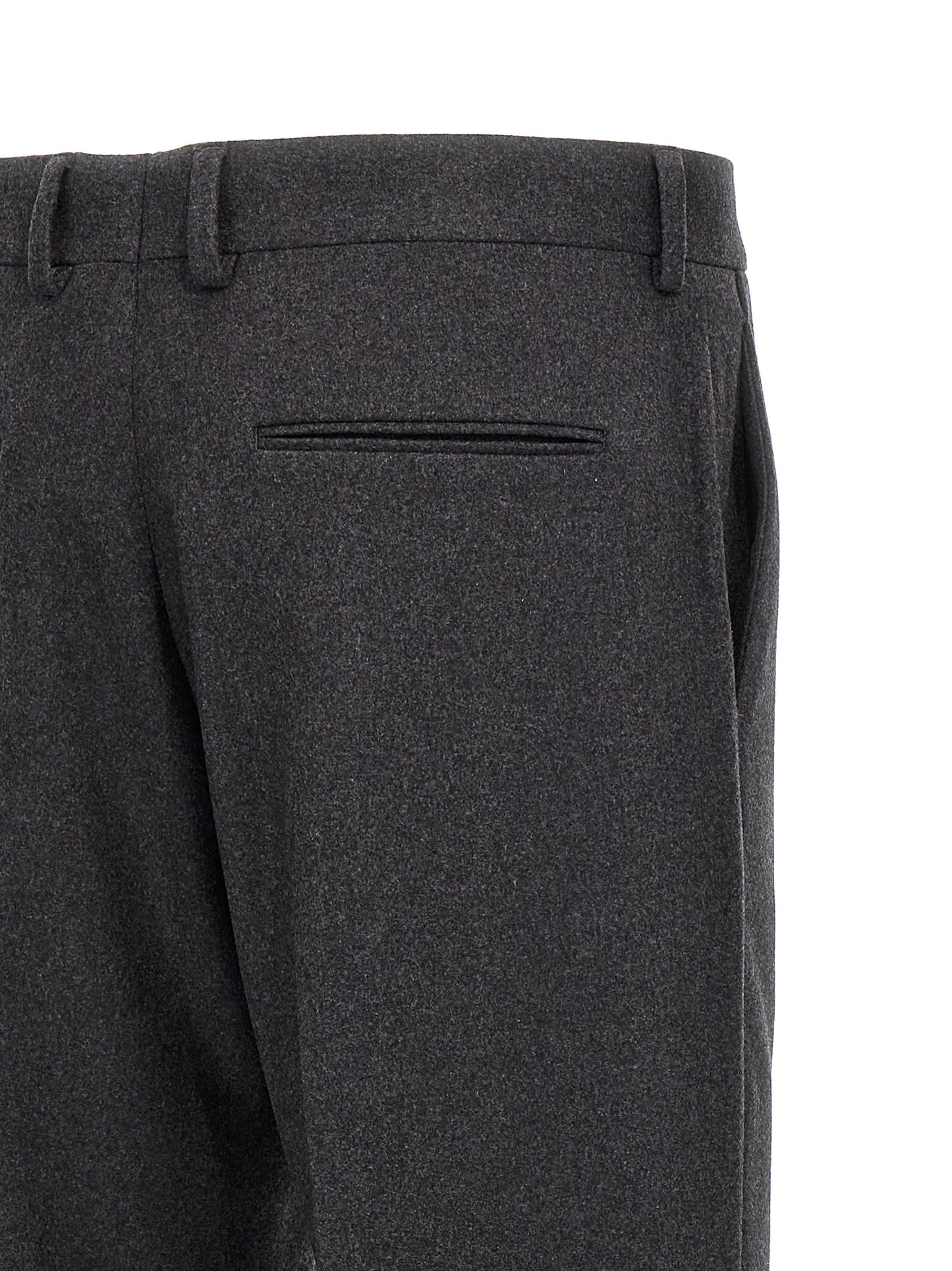 Gray Cashmere Casual Pants