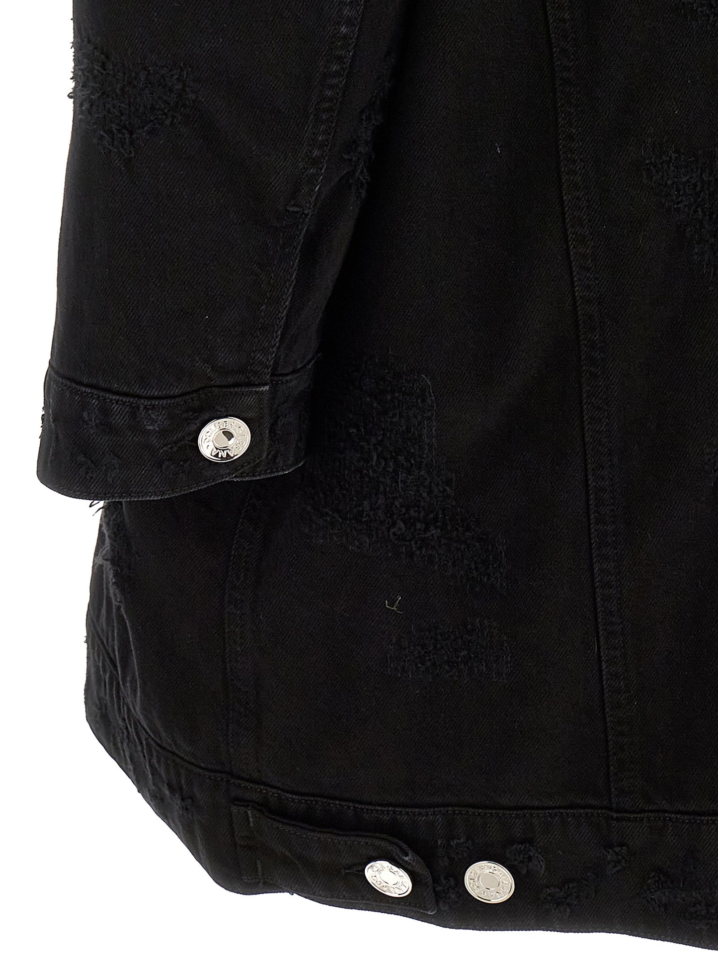 Black Cotton Denim Jacket