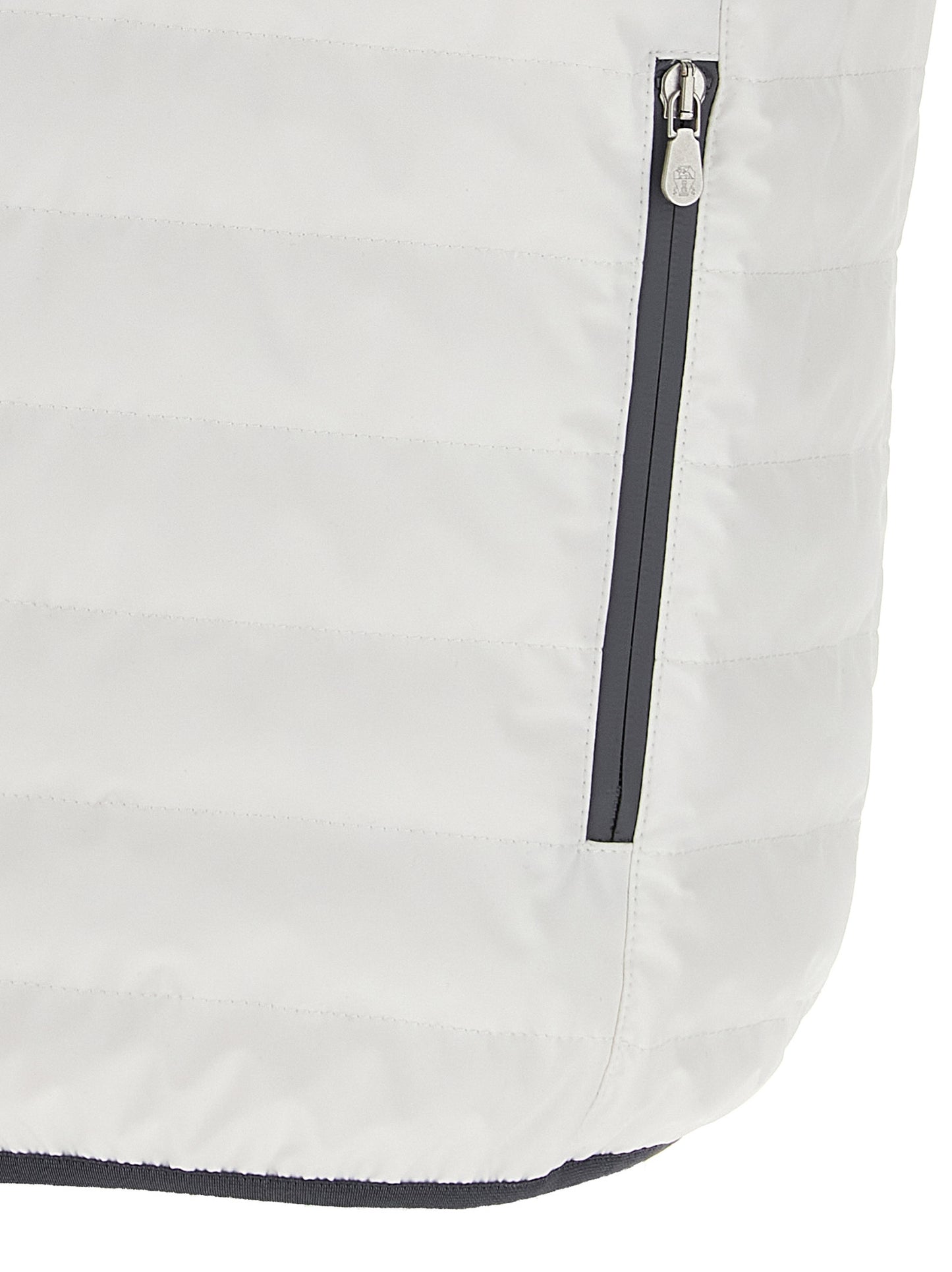 White Polyamide Sleeveless Jacket