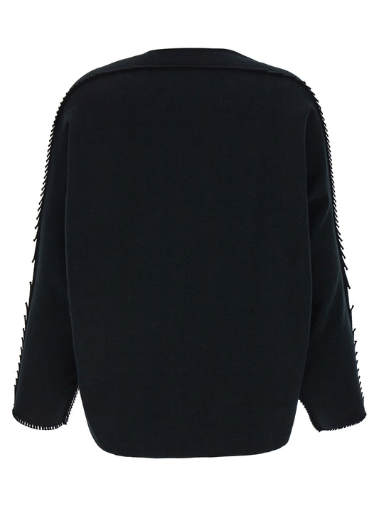 Black Cotton Cardigan