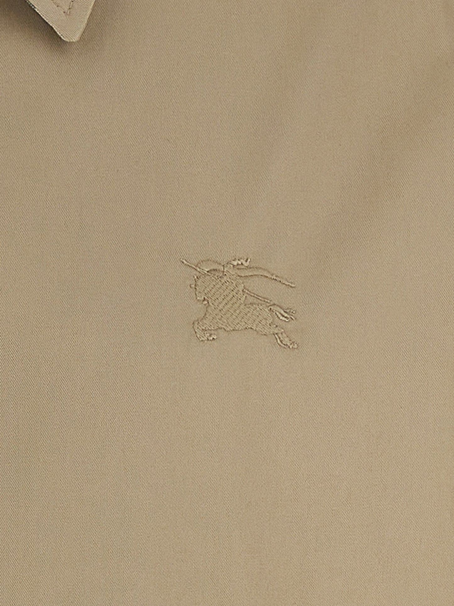 Beige Cotton Full-Length Jacket