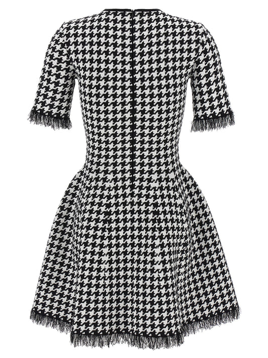 Bicolor Viscose Short Dress