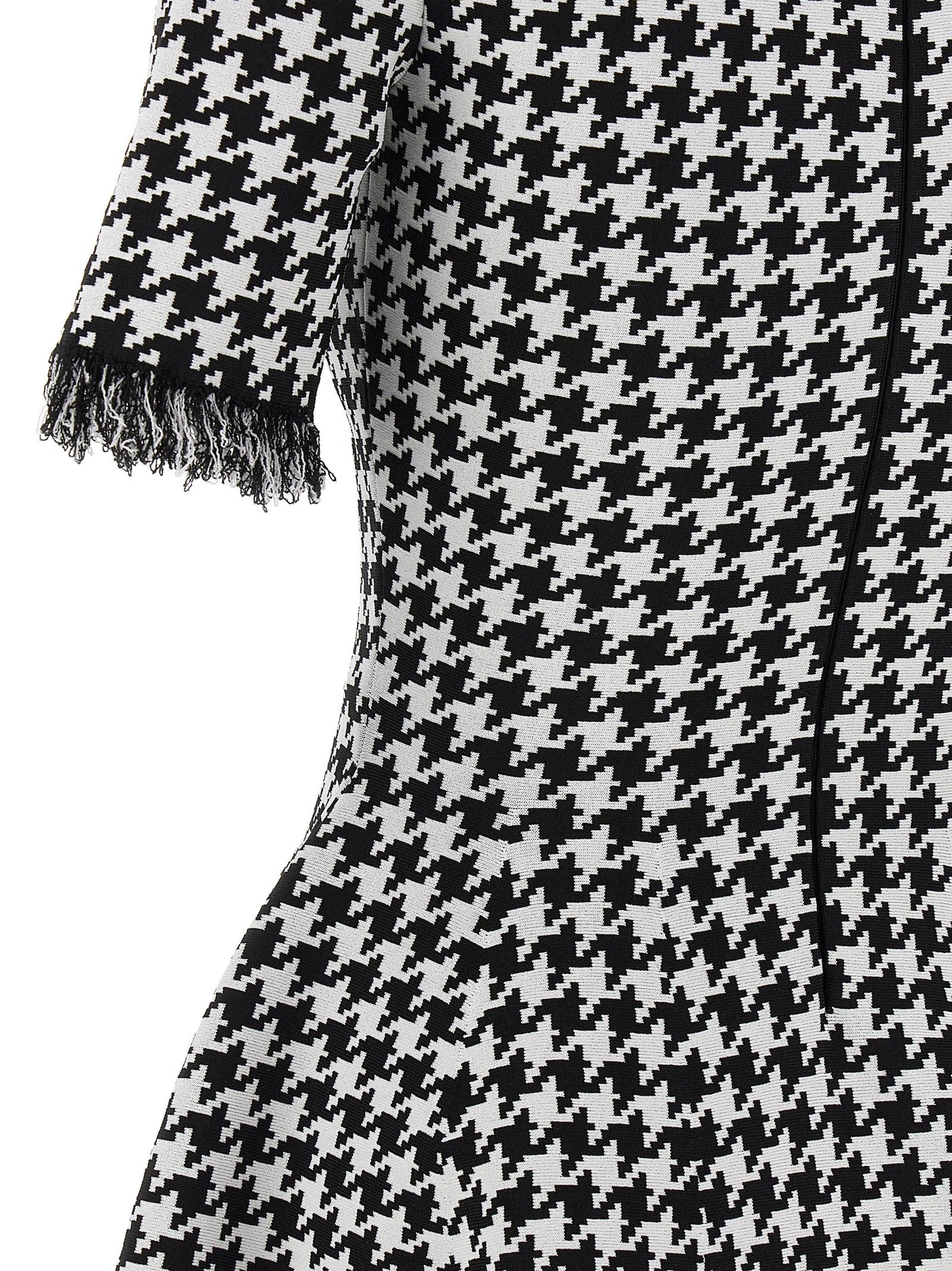Bicolor Viscose Short Dress
