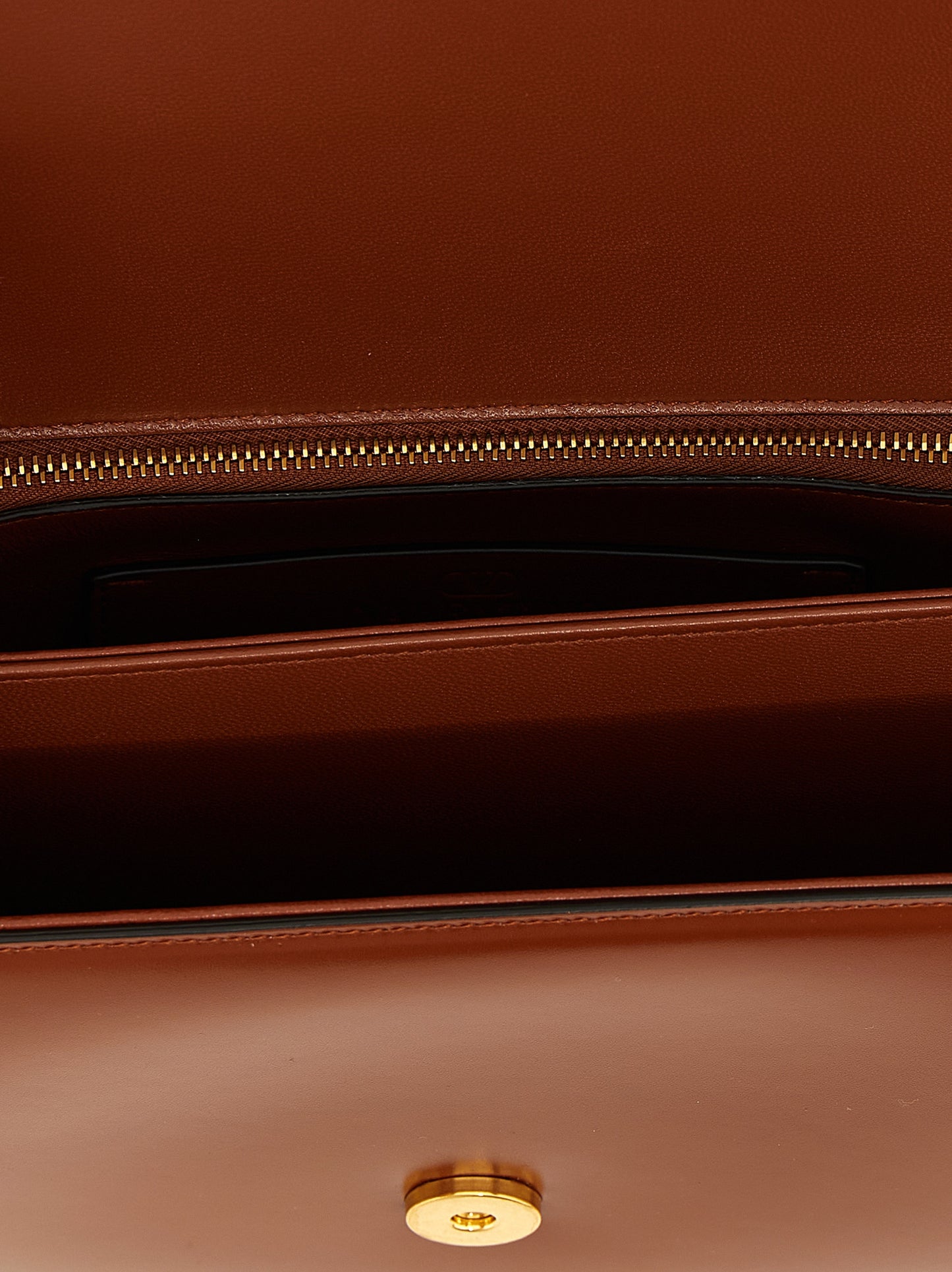 Brown Calfskin Shoulder Bag