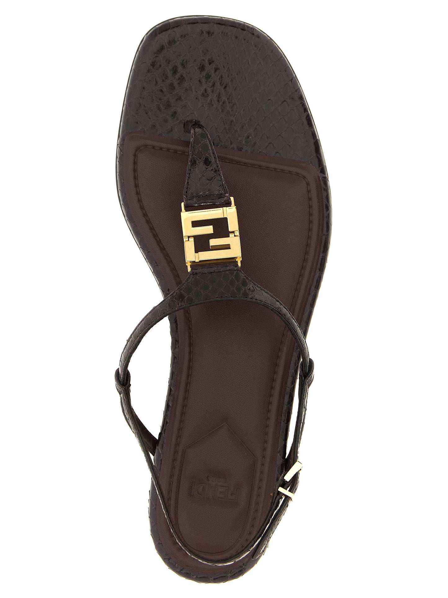 Purple Elastane Flat Sandals