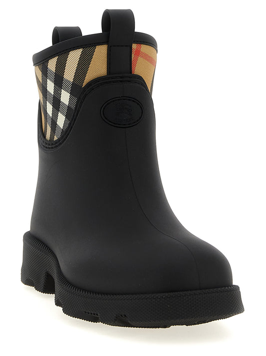 Black Rubber Ankle Boots