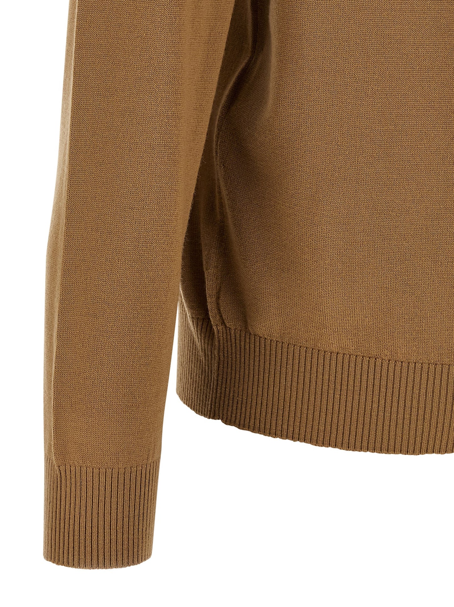 Beige Virgin Wool Cardigan