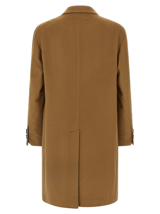 Beige Virgin Wool Coat