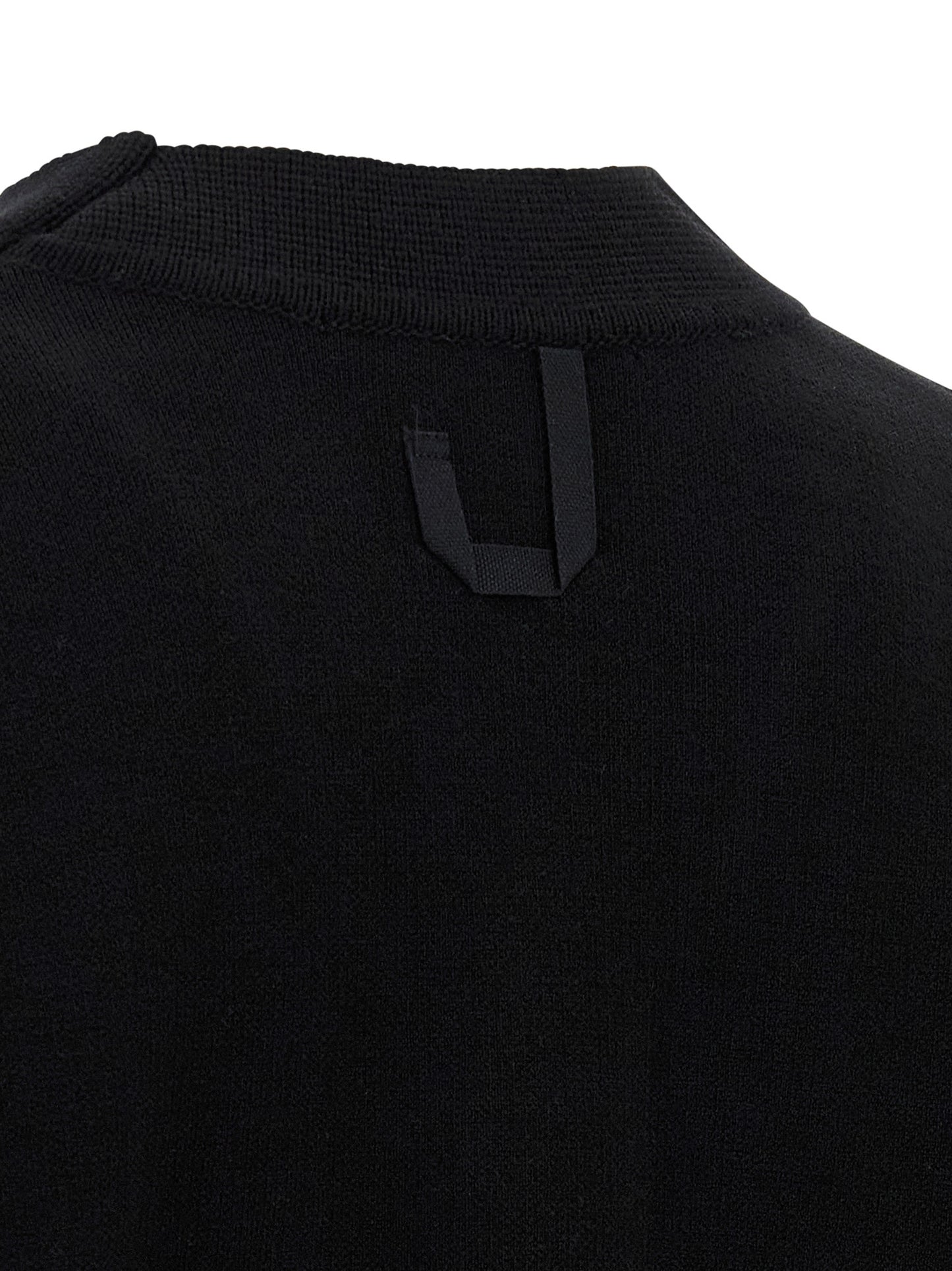 Black Merino Wool Cardigan