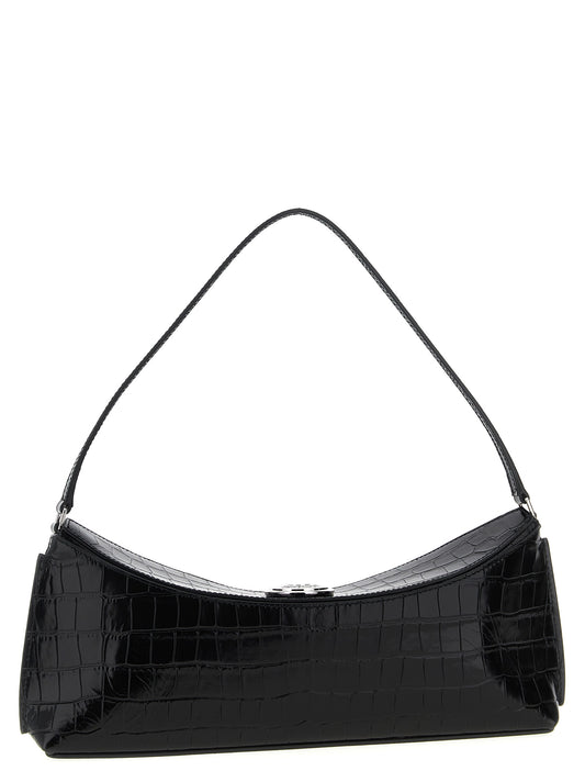 Black Calfskin Shoulder Bag