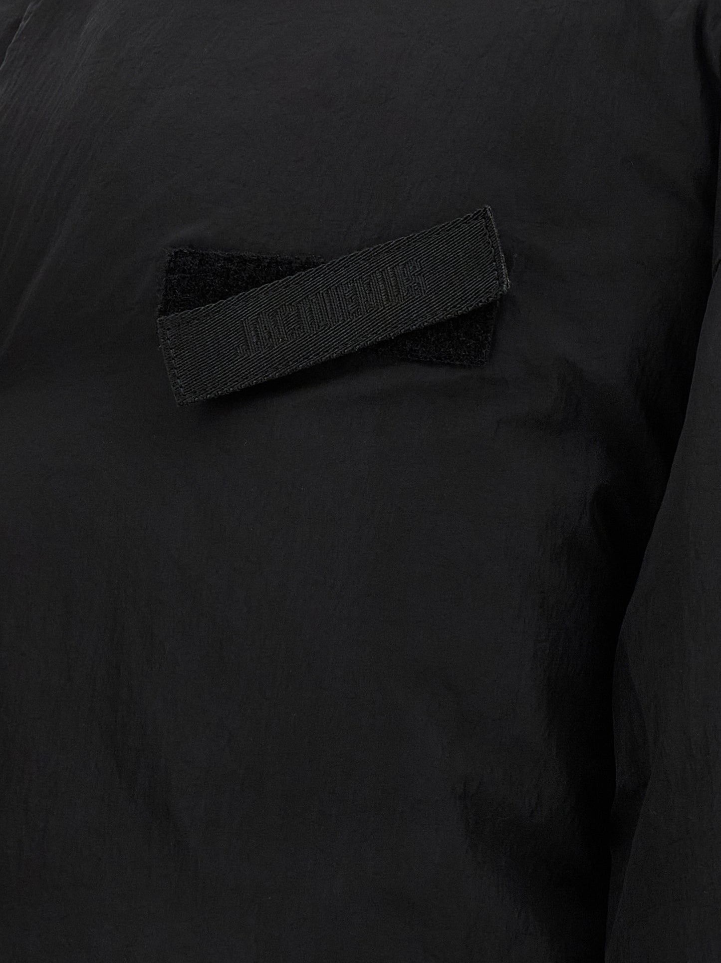 Black Polyamide Full-Length Jacket