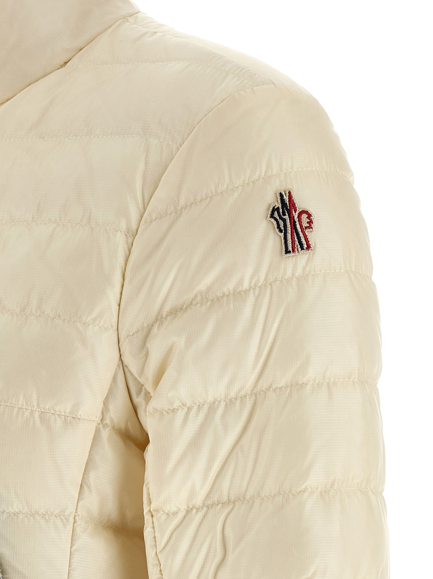White Polyamide Full-Length Jacket