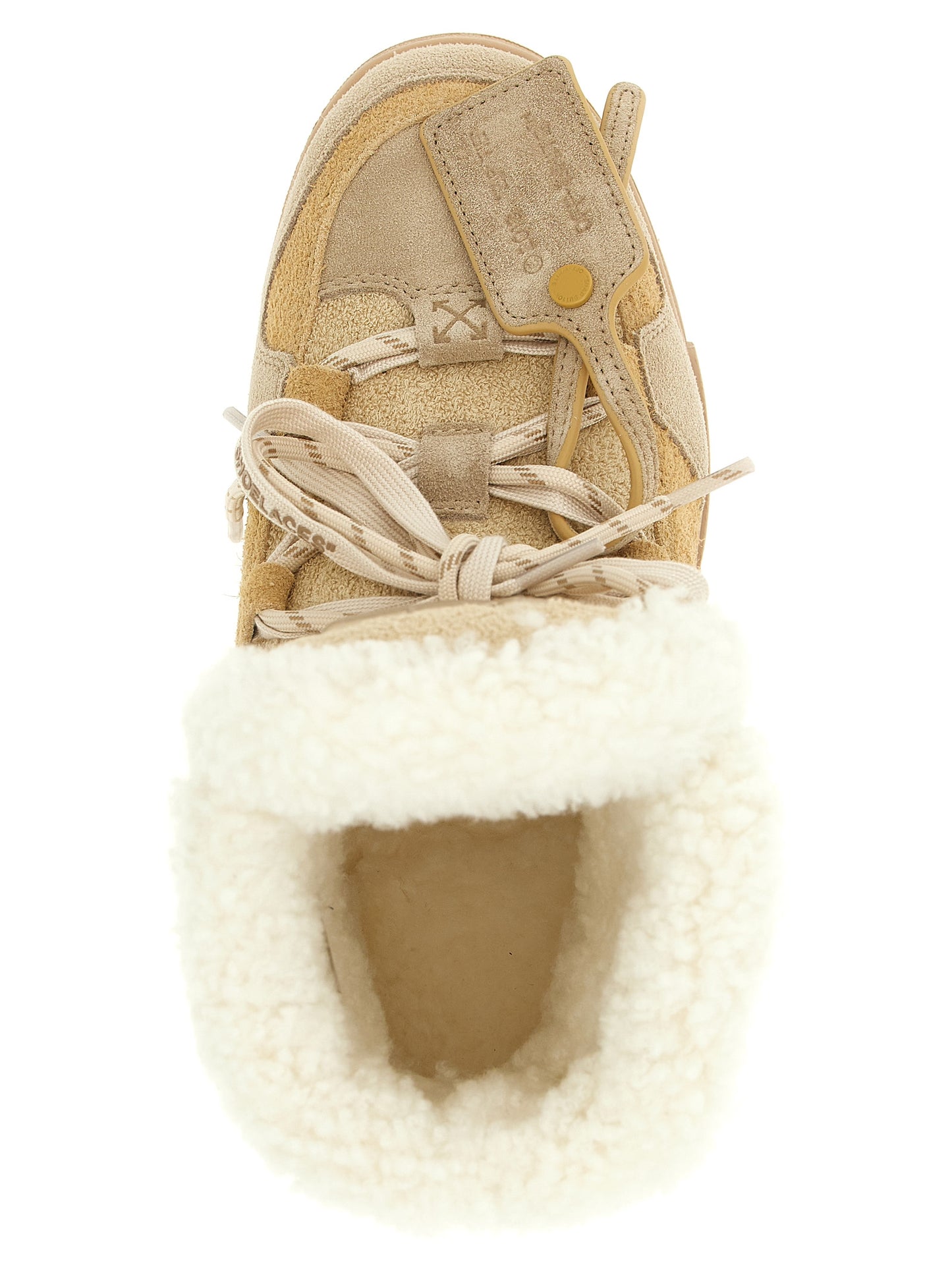 Beige Calfskin Ankle Boots