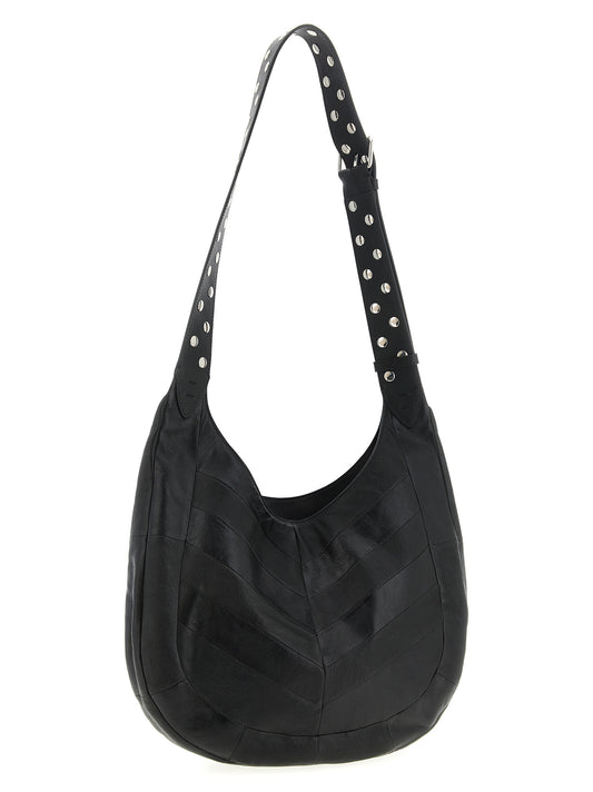 Black Lamb Leather Shoulder Bag