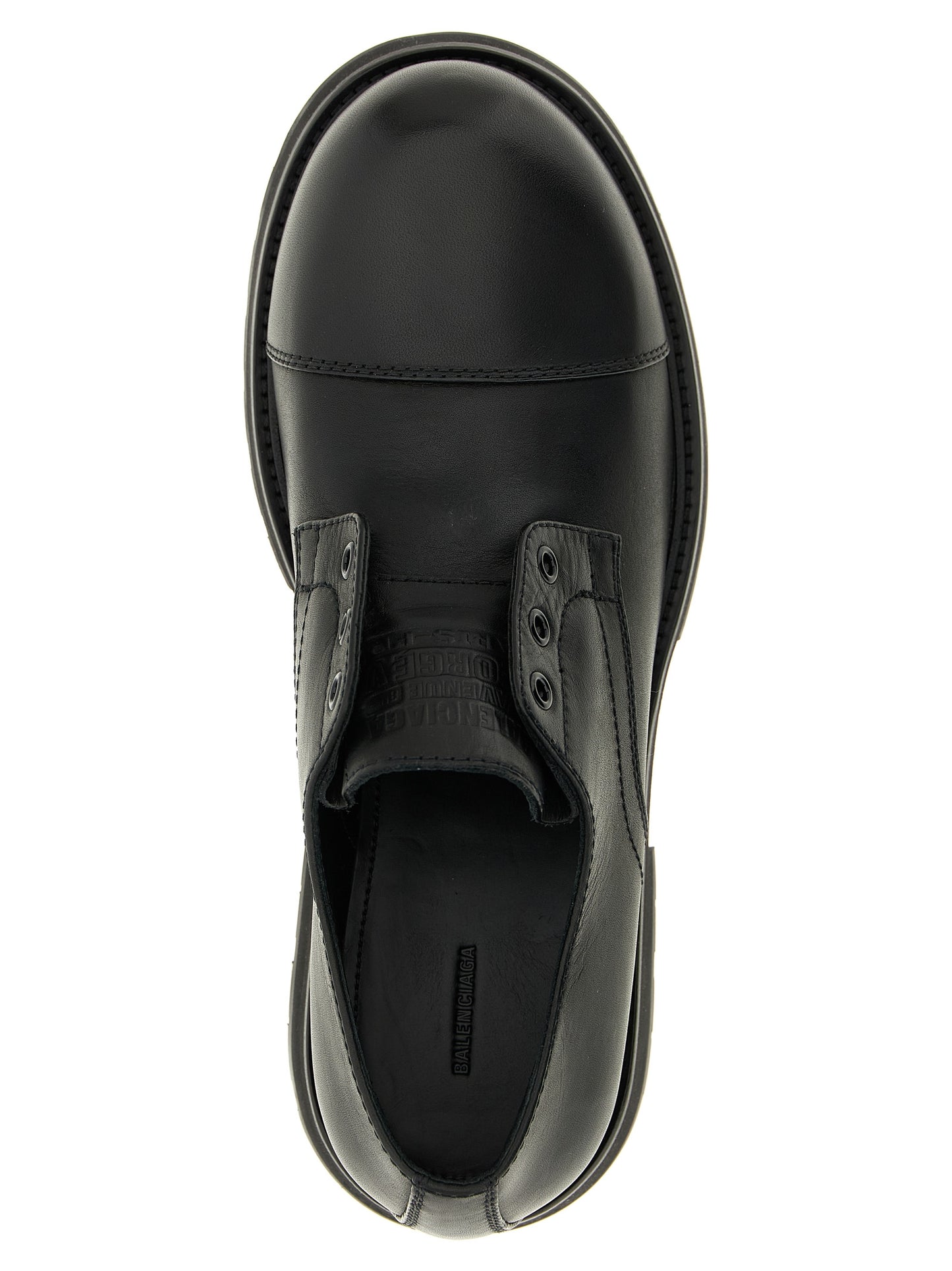 Black Bull Skin Slip-On Loafers
