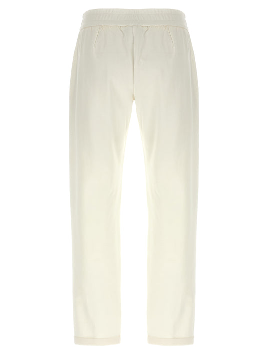 White Cotton Joggers (Workout Pants)