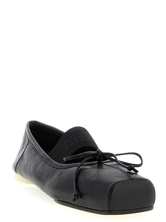 Black Calfskin Ballet Flats