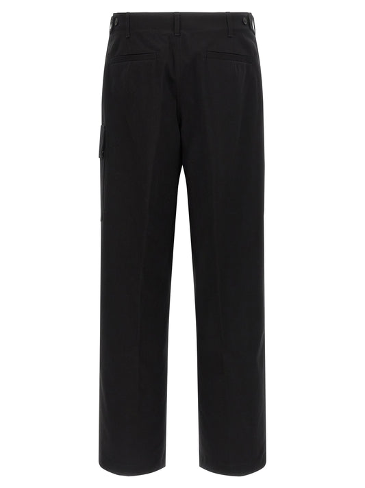 Black Cotton Cargo Pants