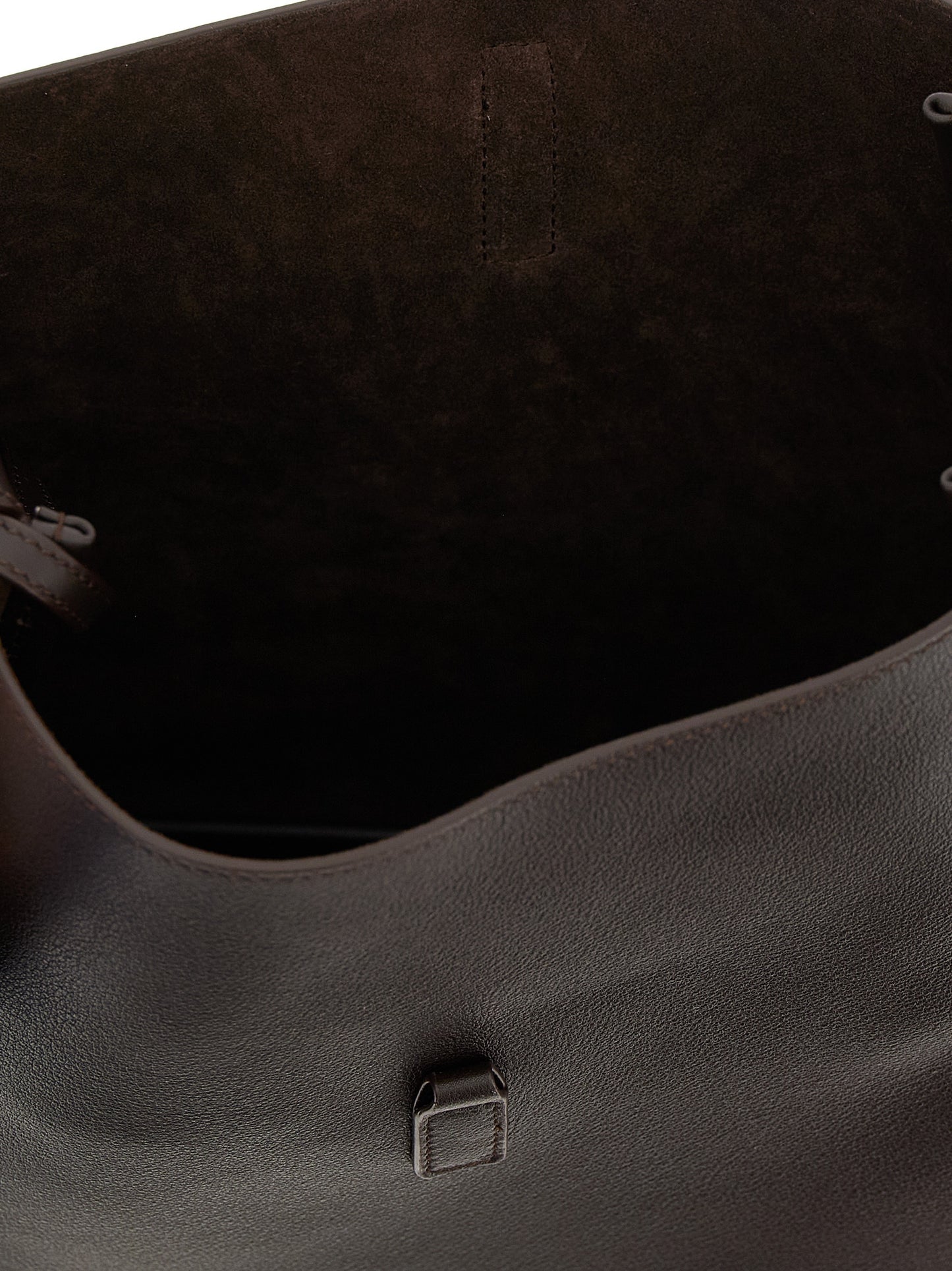 Brown Calfskin Shoulder Bag
