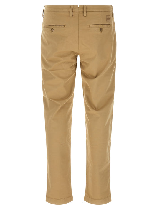 Beige Cotton Chino Pants