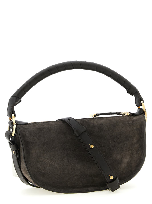 Brown Calfskin Shoulder Bag