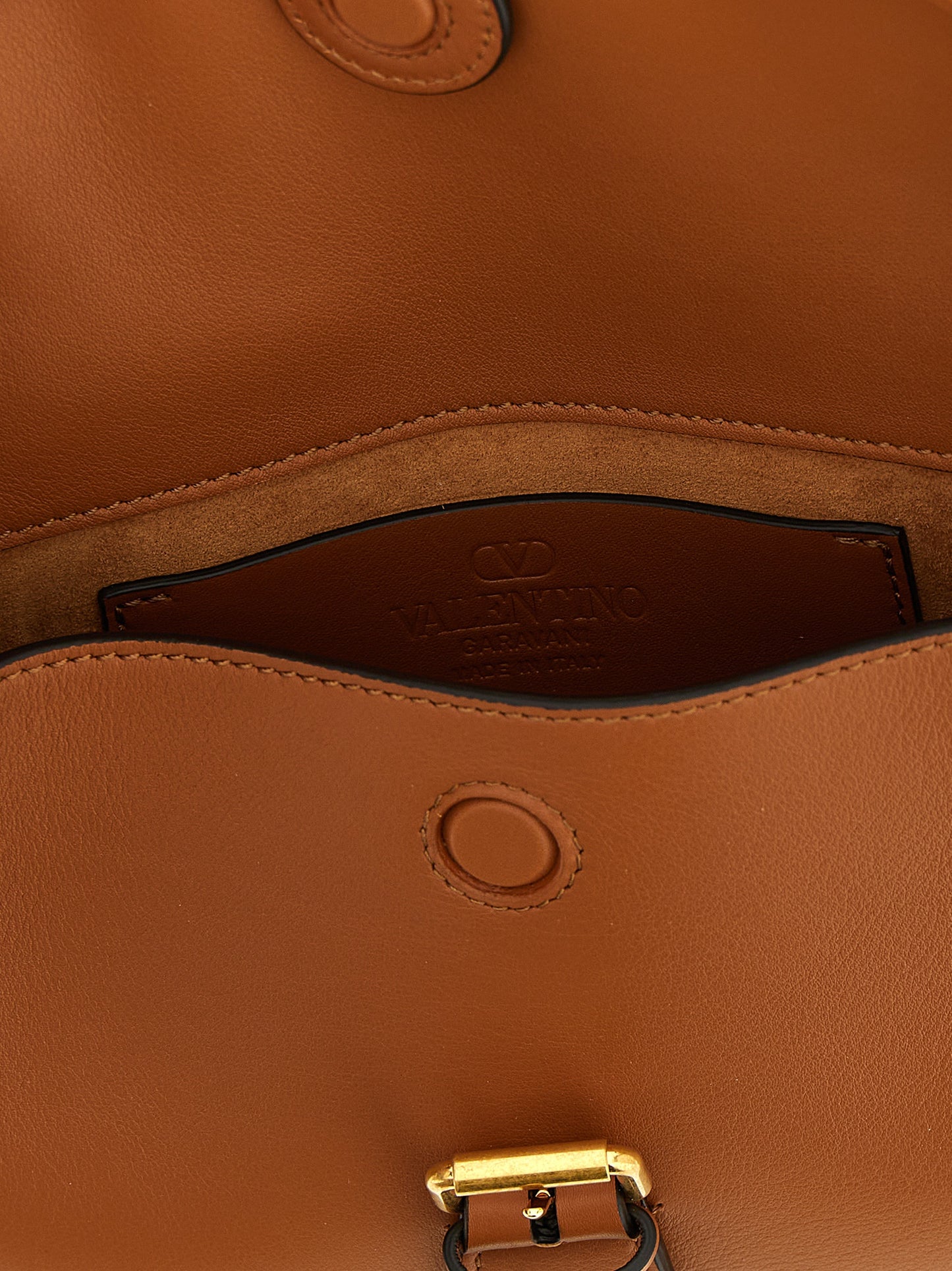 Brown Calfskin Shoulder Bag