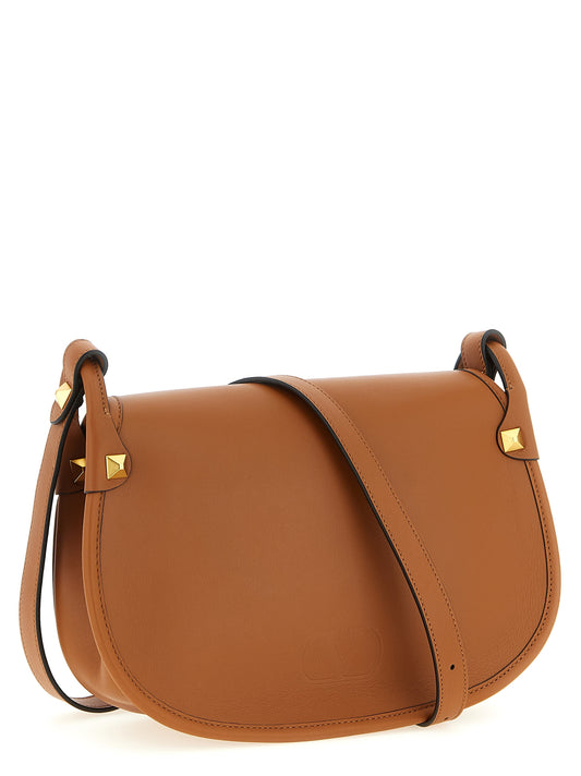 Brown Calfskin Shoulder Bag