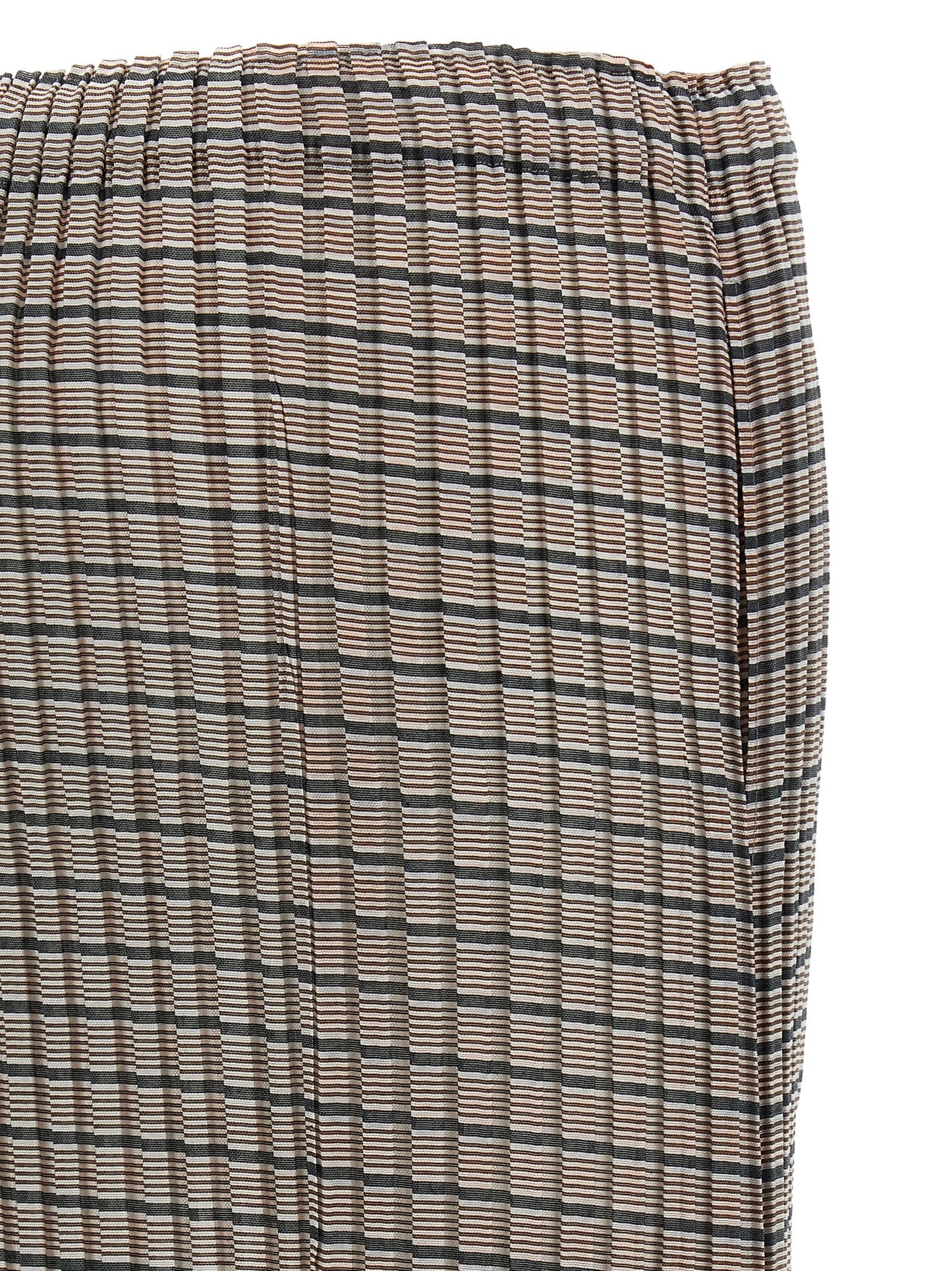 Brown Polyester Mini Skirt