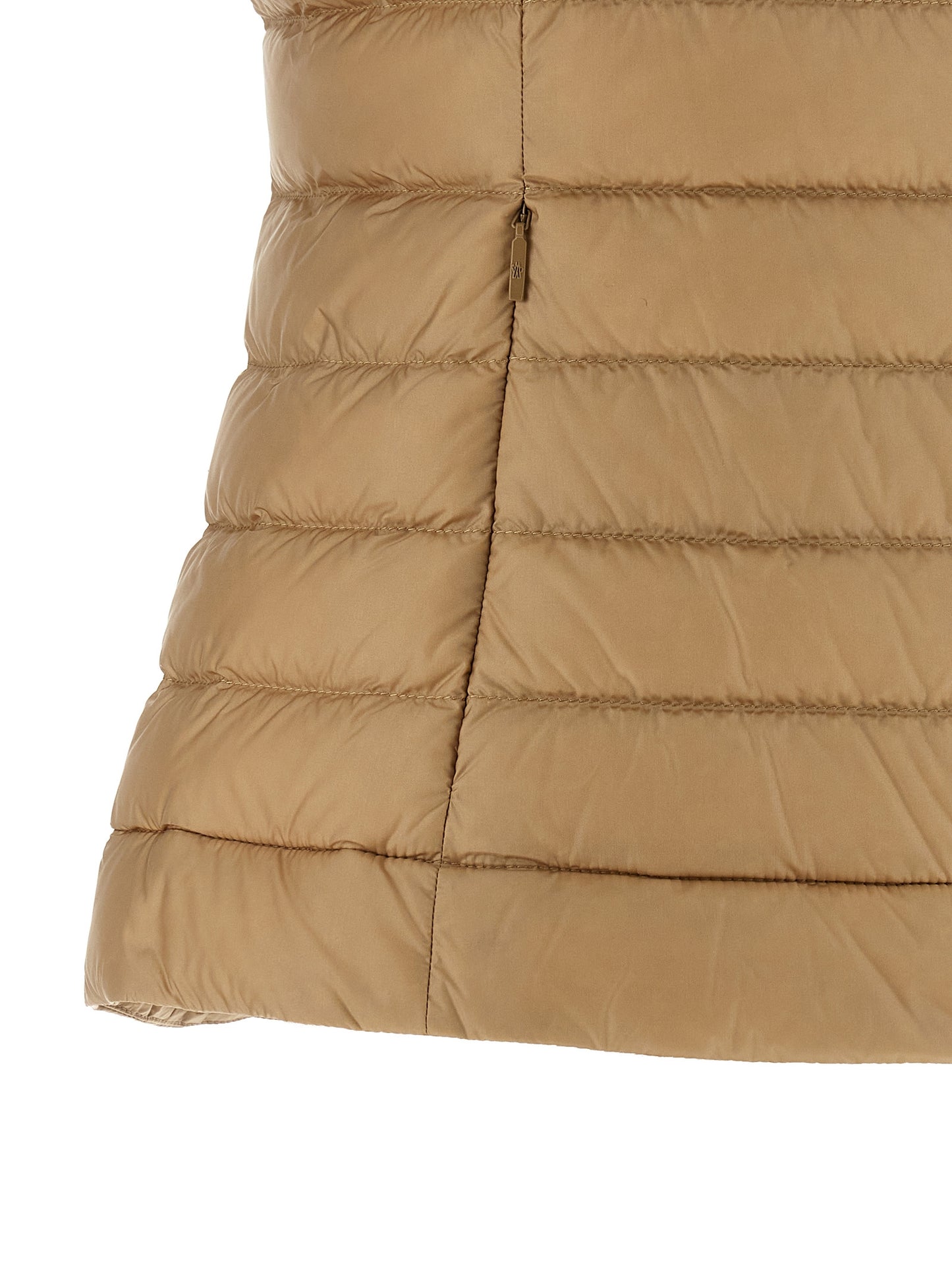 Beige Polyamide Sleeveless Jacket