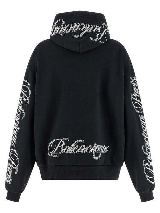 Black Cotton Hoodie