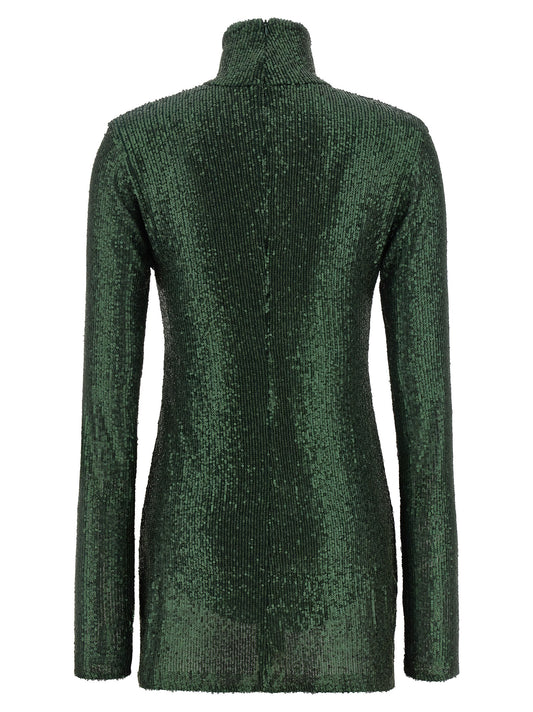 Bicolor Polyester Short Dress