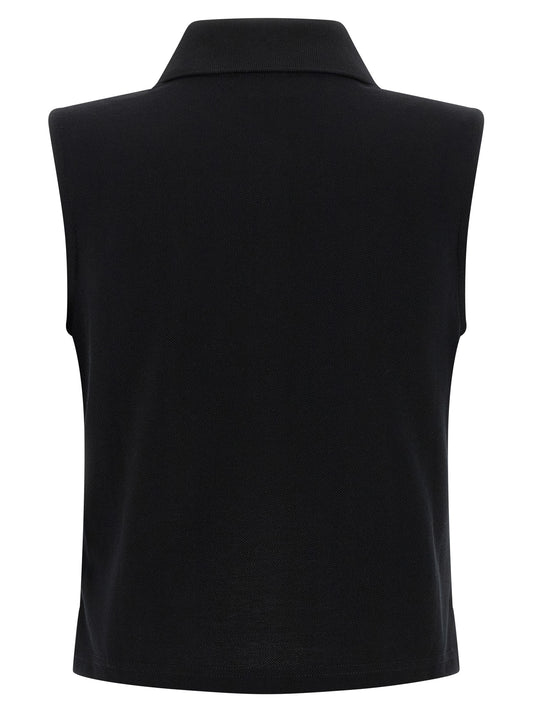Black Cotton Polo Shirt