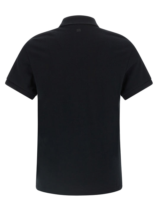 Black Cotton Polo Shirt
