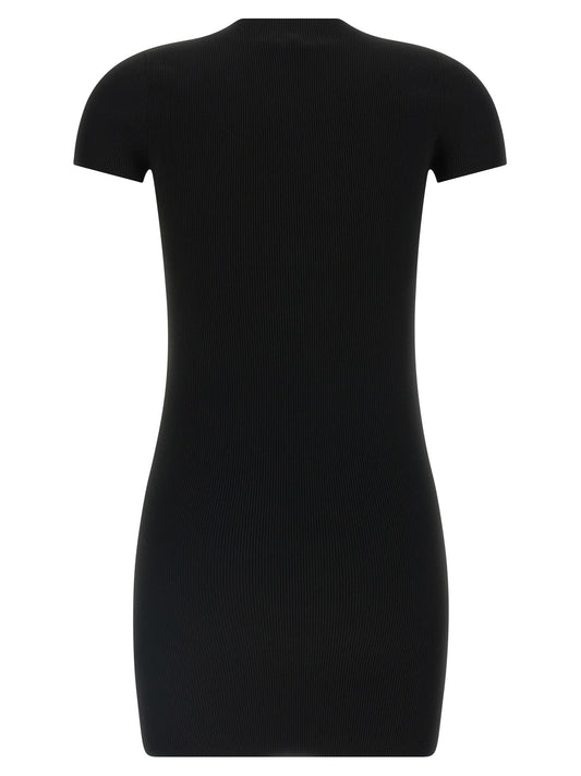 Black Polyamide Short Dress