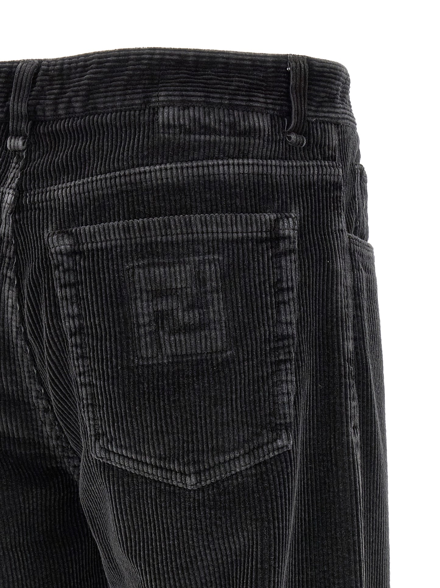 Gray Cotton Casual Pants
