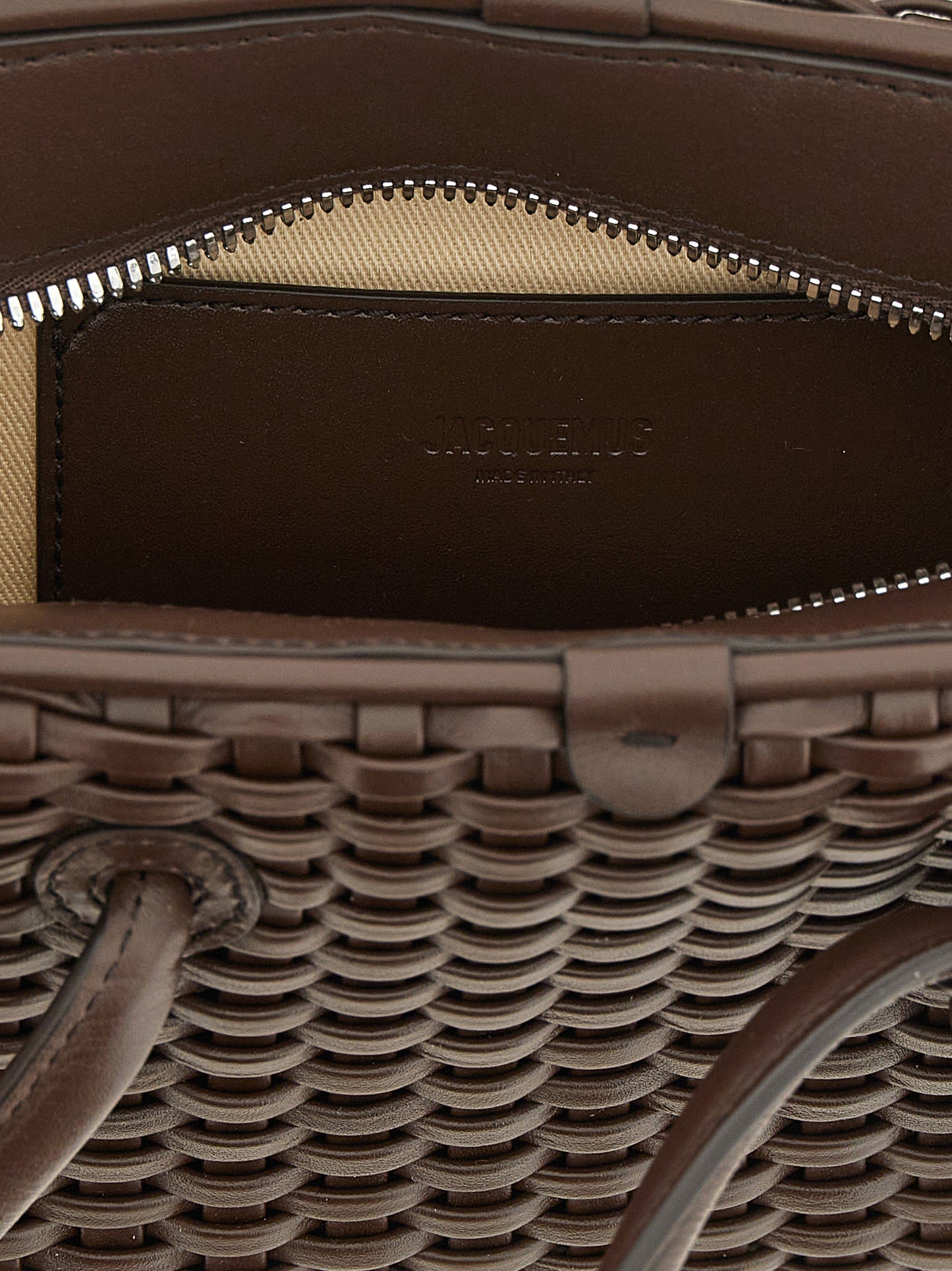 Brown Cotton Handbag