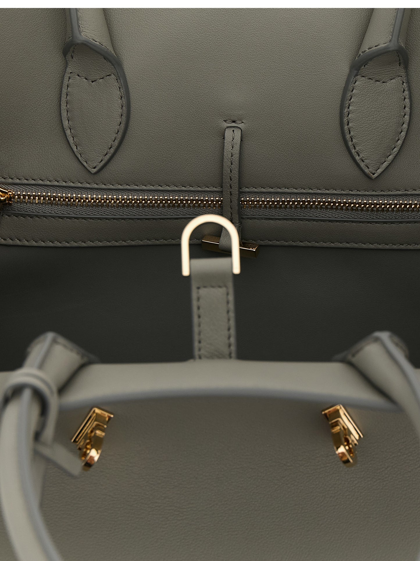 Gray Calfskin Handbag