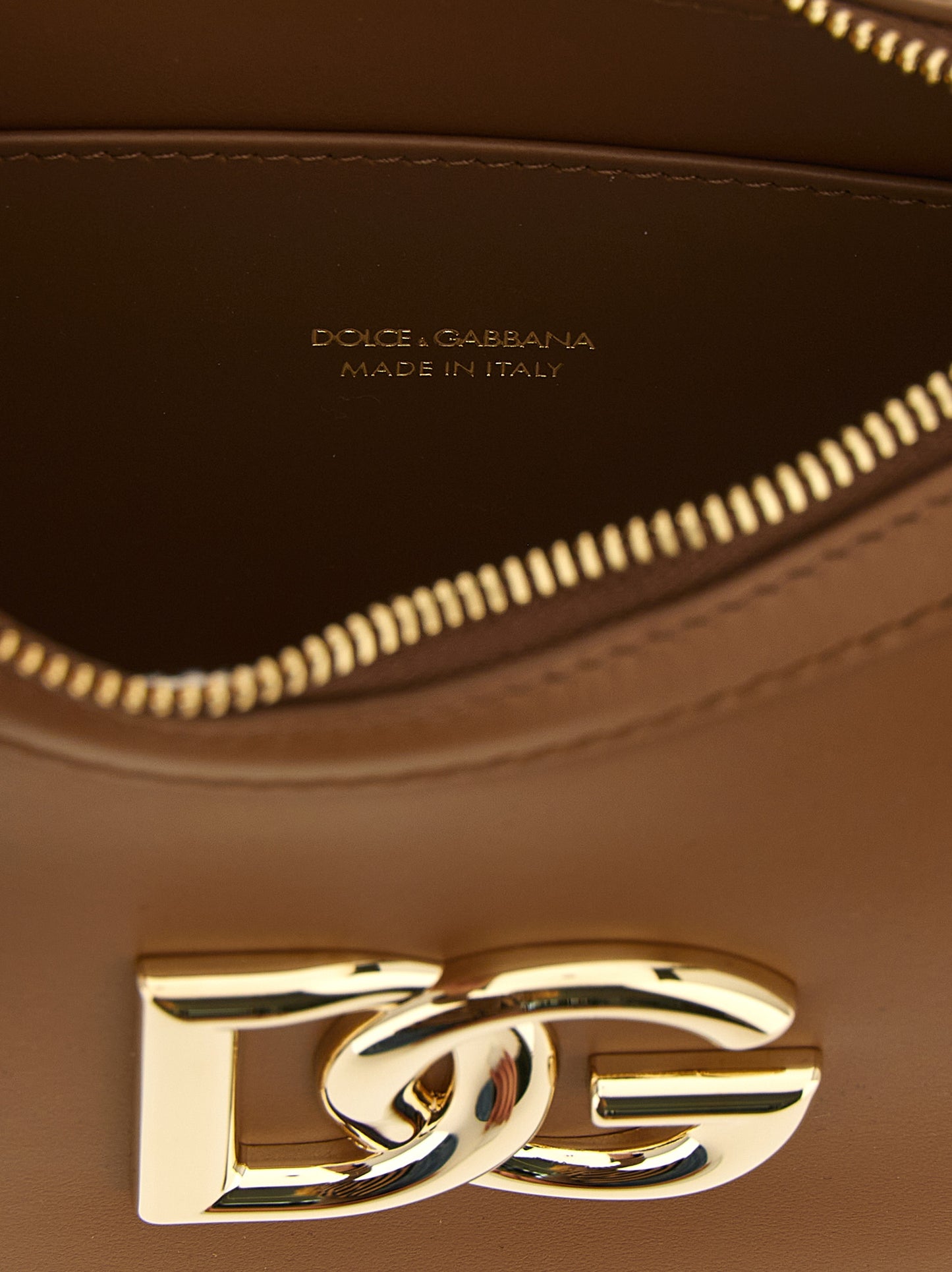 Brown Calfskin Shoulder Bag