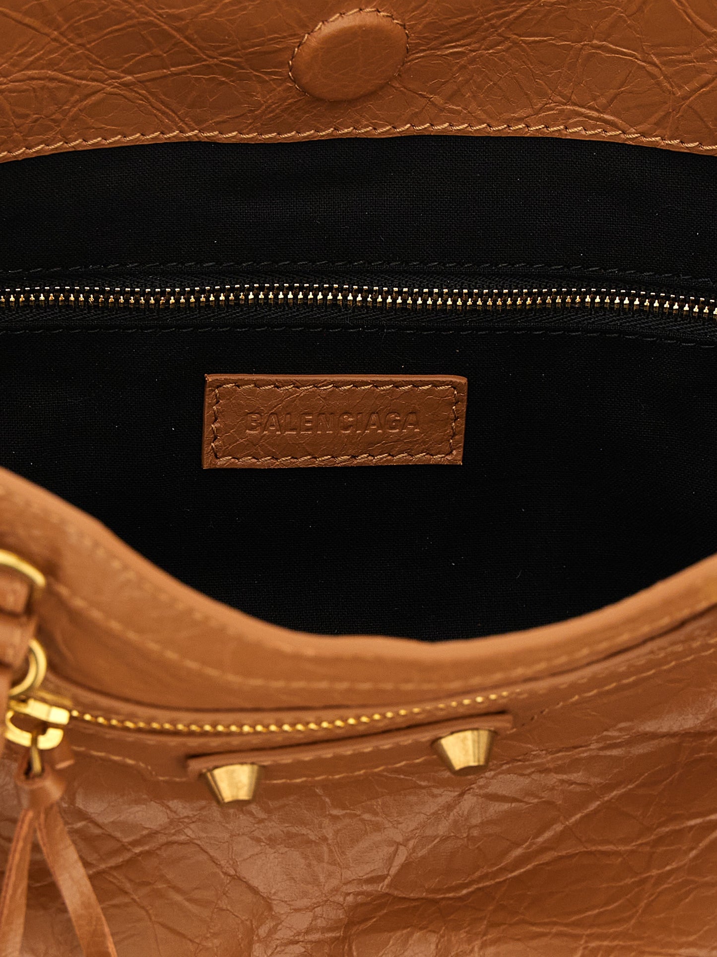 Brown Lamb Leather Tote Bag