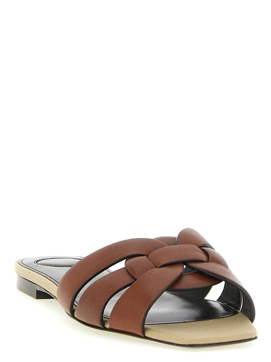 Brown Calfskin Slides
