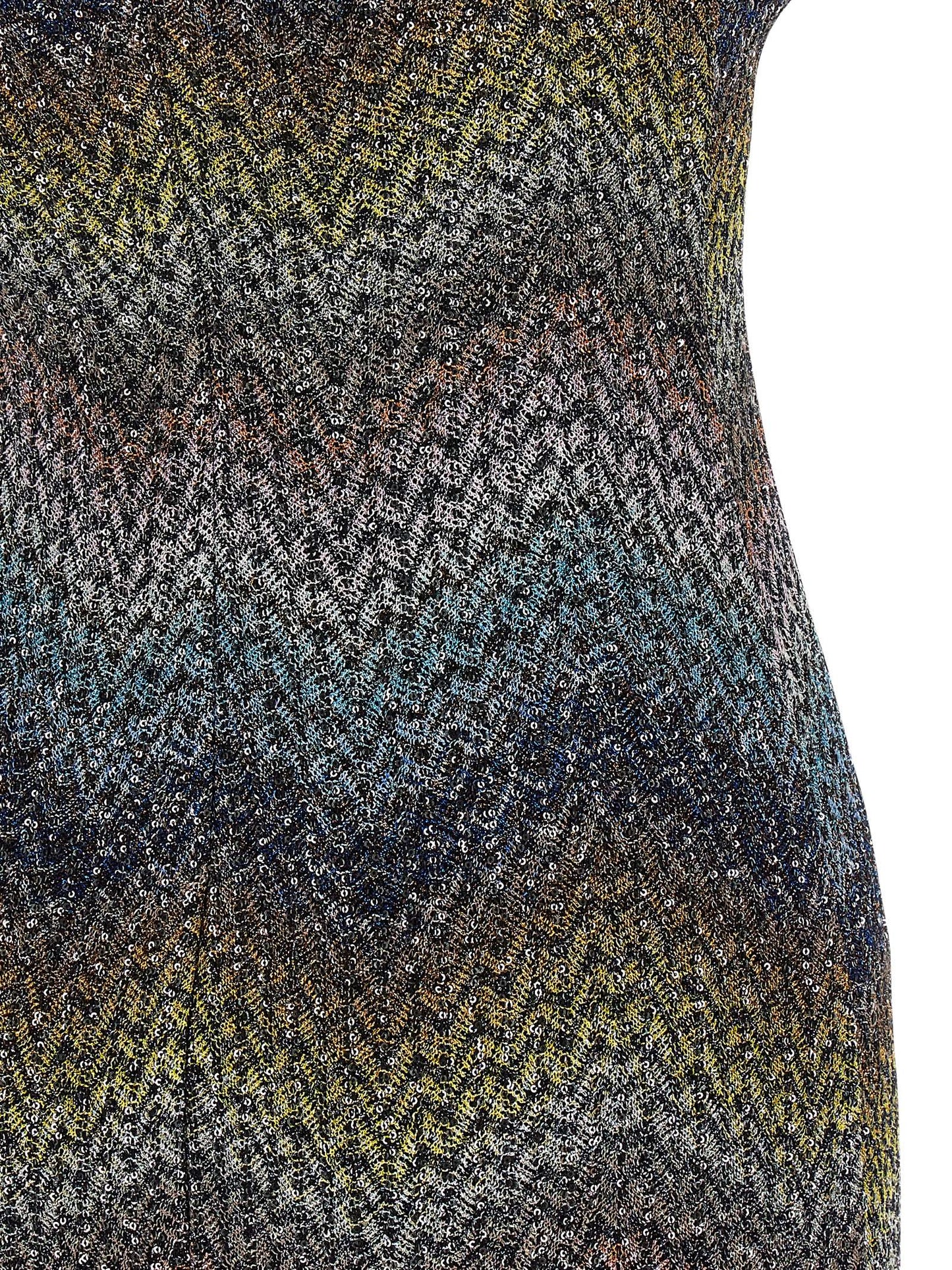 Multicolor Viscose Short Dress