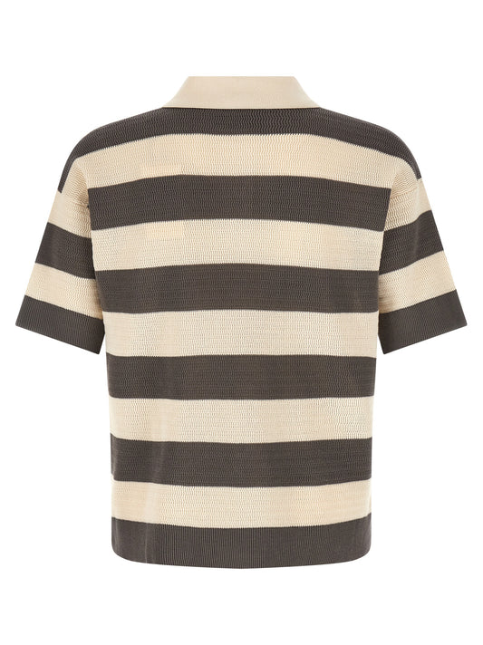 Gray Cotton Polo Shirt