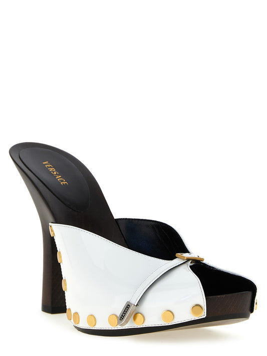 Bicolor Calfskin High Heel Pumps